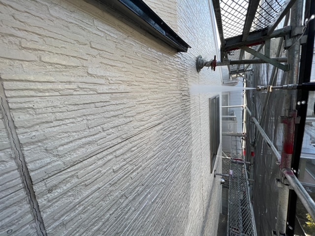 川崎市中原区　屋根外壁塗装工事　洗浄
