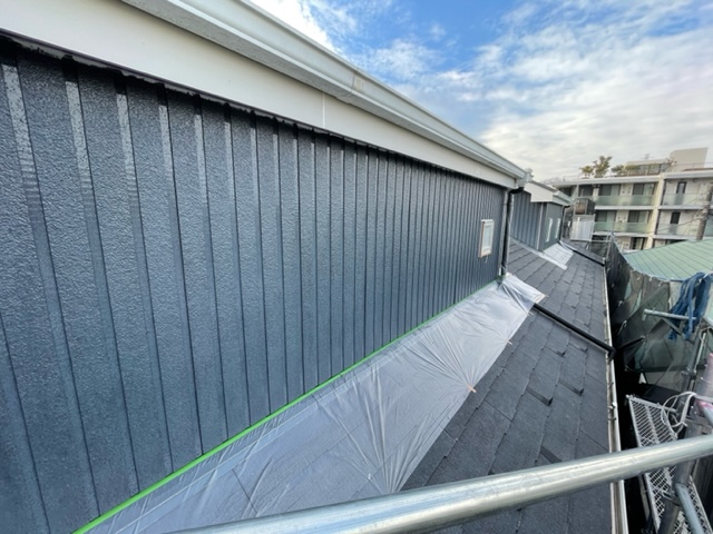  川崎市 高津区 外壁塗装　屋根重ね葺き工事