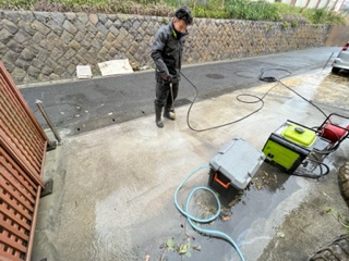横浜市　南区　土間洗浄・高圧洗浄　工事