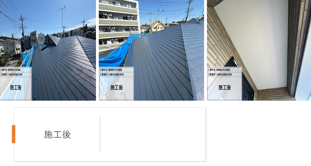 神奈川県川崎市多摩区　屋根・軒天井塗装工事